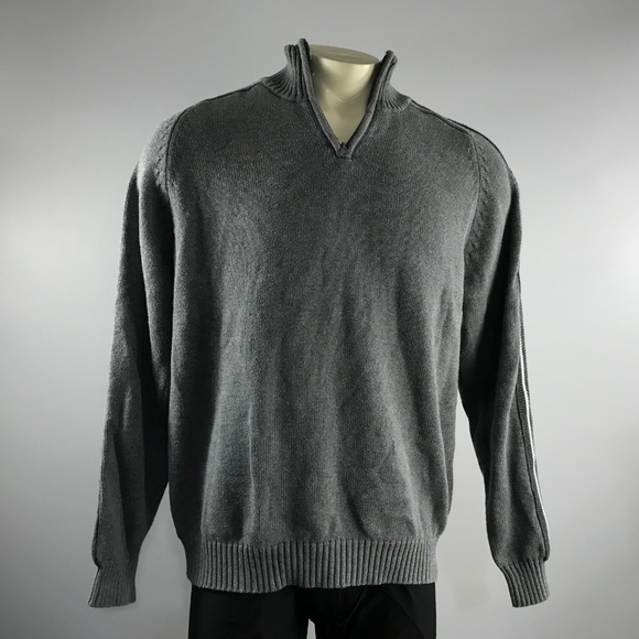 American Rag Cotton knit zipper collar sweater gray Size XXL - Picture 2 of 8